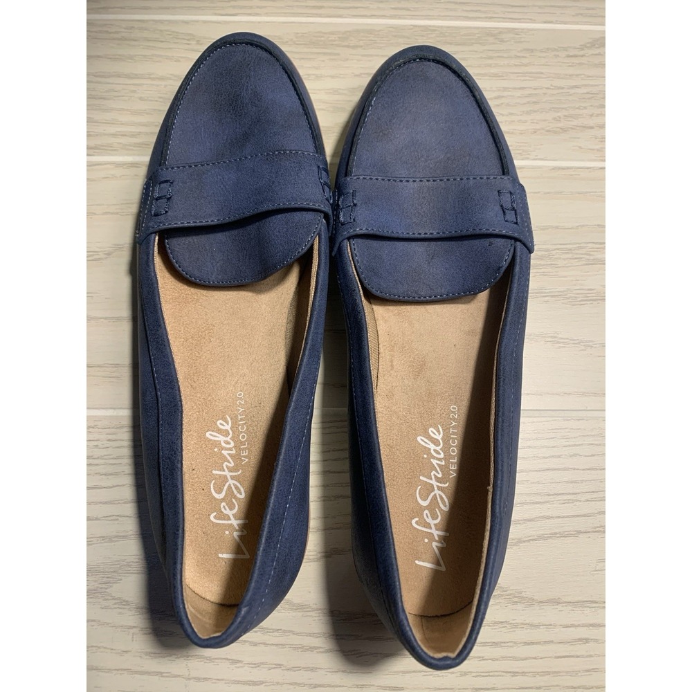Life Stride Women's Velocity 2.0 Navy‎ Slip On Size 9.5M